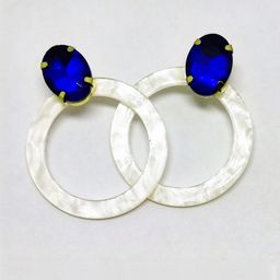 CREEKNEST...all that you want Contemporary Half Hoop Earrings-13
