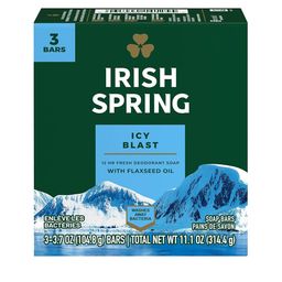 Irish Spring Set Of 3 Icy Blast Soap Bar - 104.8 g Each-image-3
