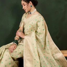 Sangria Woven Design Organza Banarasi Sarees-image-52