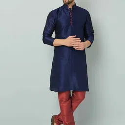 LEMONX Men Regular Pure Silk Kurta with Pyjamas-picture-18