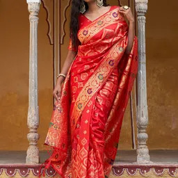 KALINI Woven Design Zari Silk Blend Saree-image-72
