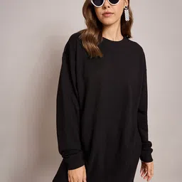 SASSAFRAS BASICS Round Neck Long Sleeves Jumper Dress-image-40