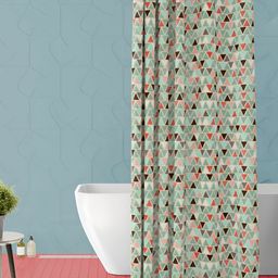 ArtzFolio Teal Green Printed Water Proof Shower Curtain-93