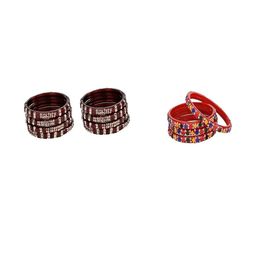 Somil Combo Glass Bangles For Women | Traditional Bangles Set | Daily, Festive & Party, Combo Of 2 Set, Maroon, Multicolor-image-50