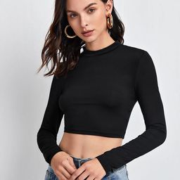 Stylecast X Slyck High Neck Fitted Crop Top-picture-49