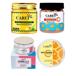 CARET ORGANIC Set Of 4 Aloe Vera Gel, Vitamin C Cream & Vitamin C Glow Scrub-14