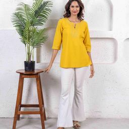 INAAYA JAIPUR Embroidered Cotton Top-image-23