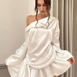 StyleCast x Revolte Women One Shoulder A-Line Mini Dress-image-53