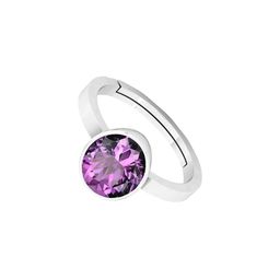 Barmunda gems Purple Stone Brass Silver-Plated Finger Ring-image-16