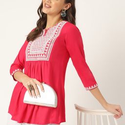 Ashlee Women Sequined Embroidered Empire Party Top-image-30