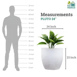 Go Hooked White & Green Pluto-Shaped Durable Planter image 5