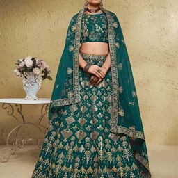 DIVASTRI Embroidered Semi-Stitched Lehenga & Unstitched Choli With Dupatta-picture-56
