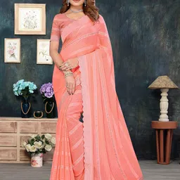 Moda Rapido Striped Beads and Stones Saree-image-33