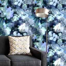 ArtzFolio Black & Blue Printed Peel & Stick Wallpaper-image-85
