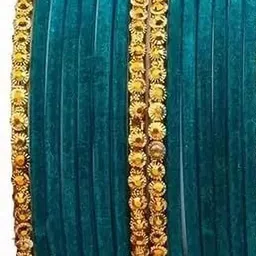 SAVORADE Set Of 12 Gold Glass Bangle-picture-33
