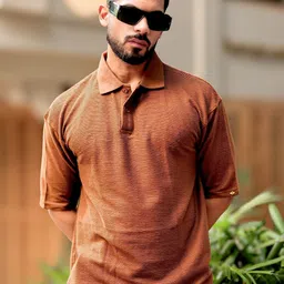 Maniac Men Self Design Polo Collar Oversized T-shirt-image-92