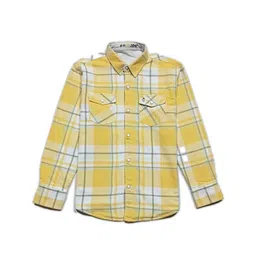 Gini and Jony Boys Comfort Fit Tartan Checked Spread Collar Cotton Casual Shirt-image-21
