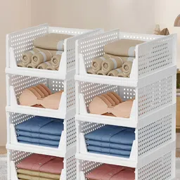 RUBOXA White Set of 6 Regular Multi-Utility Organisers-5