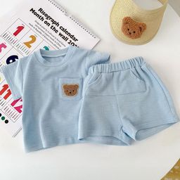 LULU & SKY Girls Striped Pure Cotton Top with Shorts-picture-8