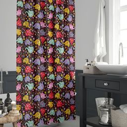 ArtzFolio Purple & Pink Printed Waterproof Shower Curtain-image-90