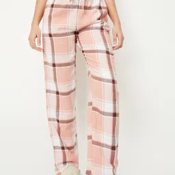 max Checked Mid Rise Straight Lounge Pants-image-72