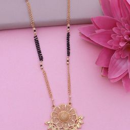 Ramdev Art Fashion Jwellery Gold-Plated Beaded Long Mangalsutra-image-57