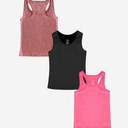 KiddoPanti Girls Pack Of 3 Cotton Camisoles-picture-37
