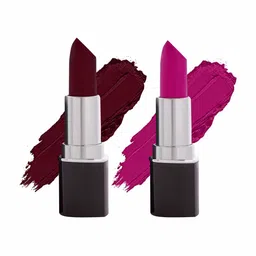 VERYMISS Set Of 2 Matte & Satin Lipstick With Vitamin E - Dark Cherry S24-Cinderella S21-picture-16