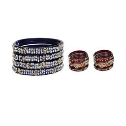 SOMIL Set of 22 Blue Alloy Bangles-image-85