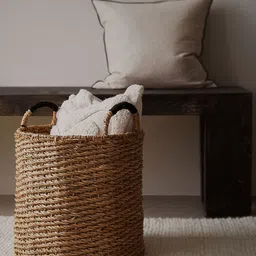 H&M Beige Large Seagrass Storage Basket-39
