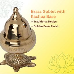 POSHIFY Goblet Diya With Kachua Base Pooja Essentials image 2
