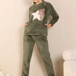 Sweet Dreams Women Graphic Printed Round Neck Night suit-image-23