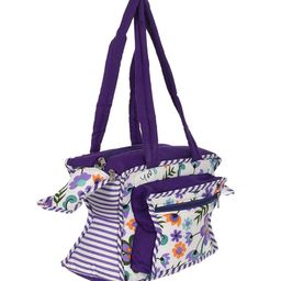 Kuber Industries Floral Printed Structured Tote Bag with Fringed image 2