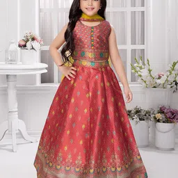 Tiny Kingdom Girls Ready to Wear Lehenga & Blouse With Dupatta-image-89