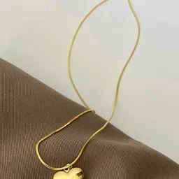 Jewels Galaxy Gold-Plated Stainless Steel Anti Tarnish Heart Shaped Pendant with Chain-image-59