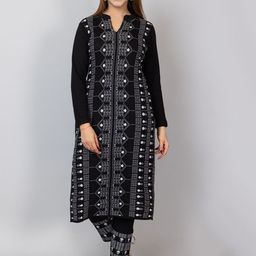 Colorchakra Ethnic Motifs Printed Notch Neck Straight Kurta With Palazzos-image-72