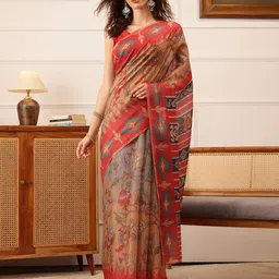 DIVASTRI Floral Tissue Tussar Saree-picture-47