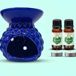 PEEPALCOMM 3-Pcs Blue Aroma Oil Diffuser With Scented Oils (15ml)-66