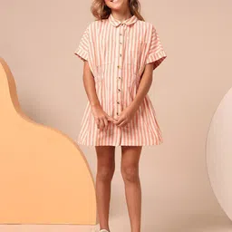 U.S. Polo Assn. Kids Striped Shirt Mini Dress-picture-34