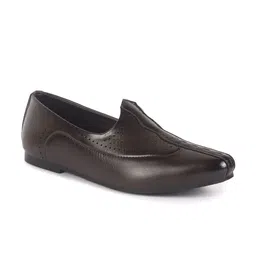FAUSTO Men Woven Design Breathable Traditional Wedding Slip On Ethnic Juttis and Mojaris-image-79