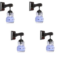SOMIL Blue Glass Cylinder Printed Wall Lamps-image-106