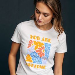 DressBerry Women Printed Bio Finish Applique Slim Fit T-shirt-picture-41