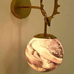 SOMIL Blue & Black Glass Decorative Wall Lamp-image-10