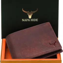 Men Brown Genuine Leather RFIDWallet - Regular Size-image-31
