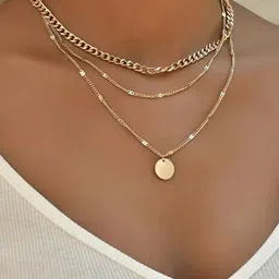Arzonai Gold Metal Necklace-36