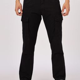 THE BEETEL HOUSE Men Relaxed Fit Dyed Bulky Cargos Trousers-image-25