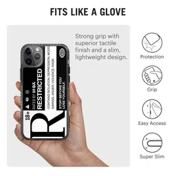 DailyObjects Black & White Restricted Printed iPhone 11 Pro Phone Case image 3