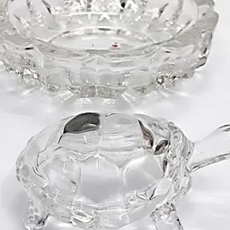 Navyaksh Transparent Feng Shui Crystal Turtle Tortoise Showpiece image 5