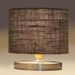 Devansh Grey Textured Steel Table Lamp With Jute Shade image 5