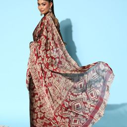 Mitera Abstract Printed Party Wear saree image 3